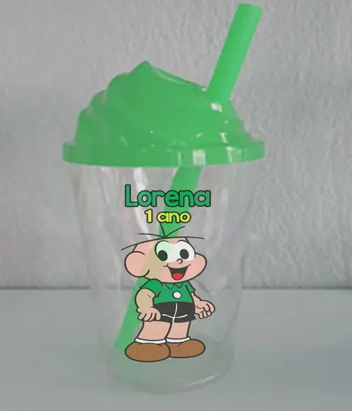 Copo com Tampa Chantily do Cebolinha Turma da Monica