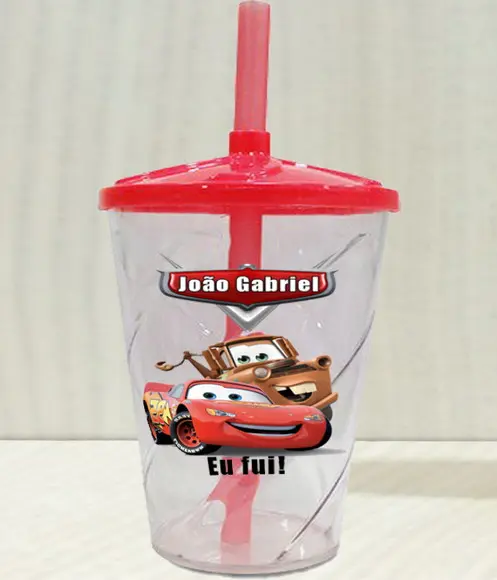 Copo Twister Personalizado Carros Disney Mcqueen