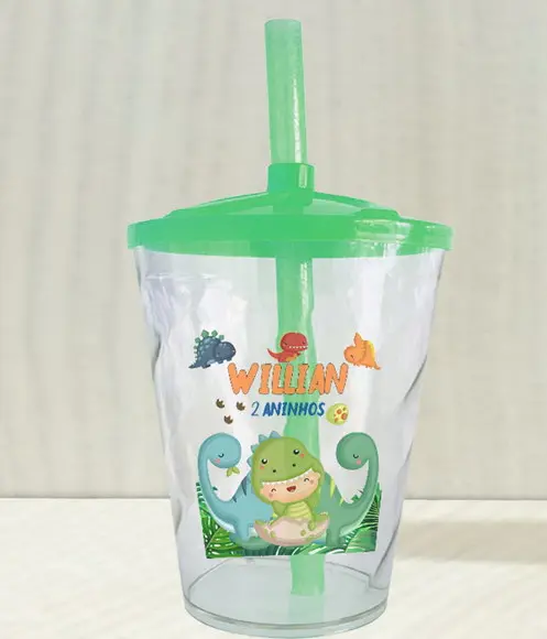 Copo Twister Personalizado Dinossauro Baby