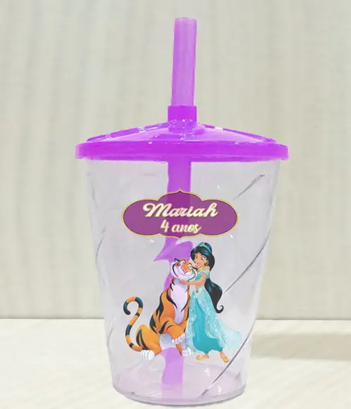 Copo Twister Personalizado Jasmine e Aladim