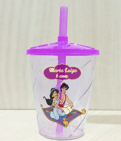 Copo Twister Personalizado Jasmine e Aladim