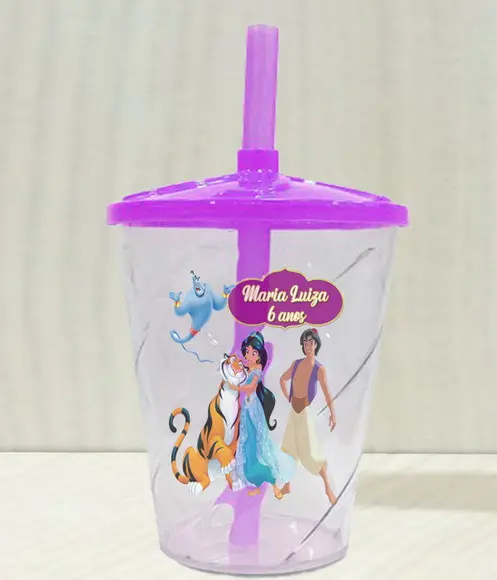 Copo Twister Personalizado Jasmine e Aladim
