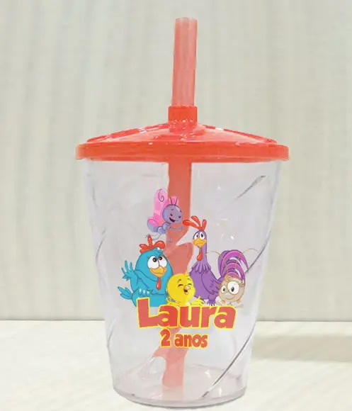 Copo Twster Personalizado da Galinha Pintadinha