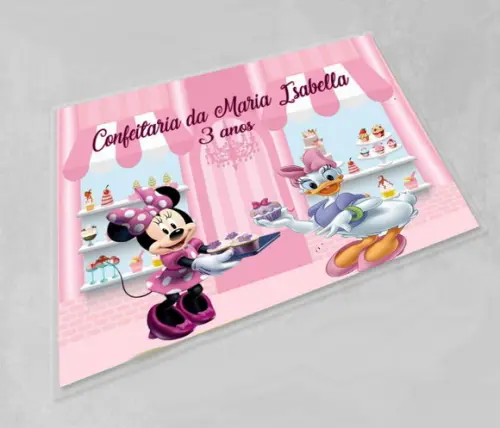 Jogo Americano Lavável da Minnie e Margarida Confeiteria
