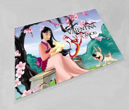 Jogo Americano Lavável Personalizada da Mulan