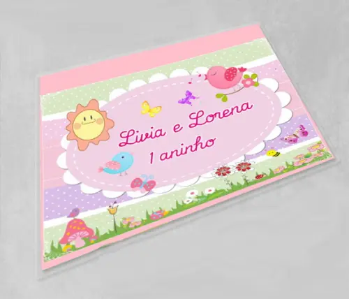 Jogo Americano Lavável Personalizado Jardim Encantado