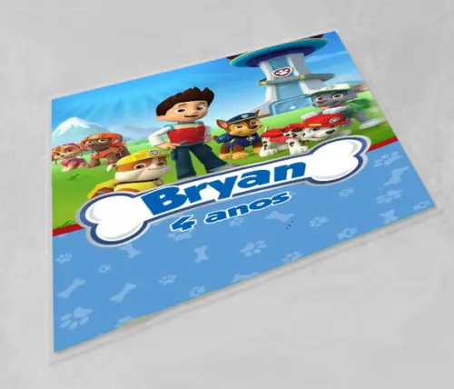 Jogo Americano Lavável Personalizado Patrulha Canina