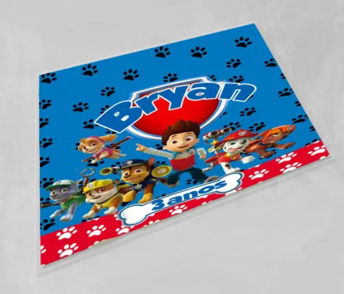 Jogo Americano Lavável Personalizado Patrulha Canina