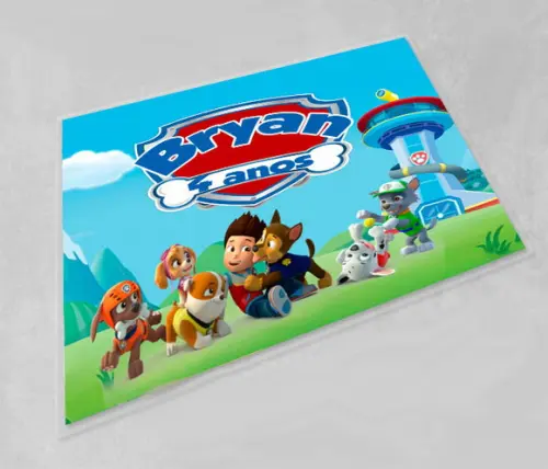 Jogo Americano Lavável Personalizado Patrulha Canina
