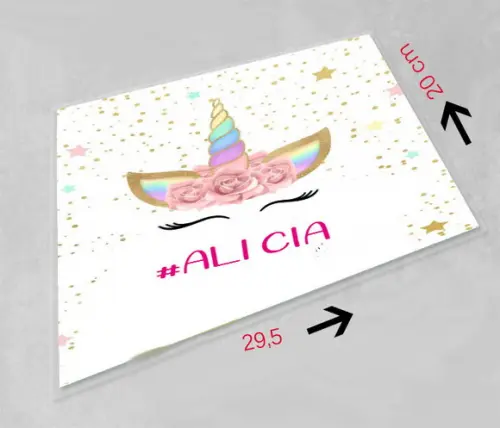 Jogo Americano Lavávelpersonalizado do Unicornio