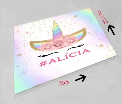 Jogo Americano Lavávelpersonalizado do Unicornio