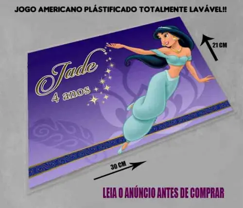 Jogo Americano Personalizada da Jasmine