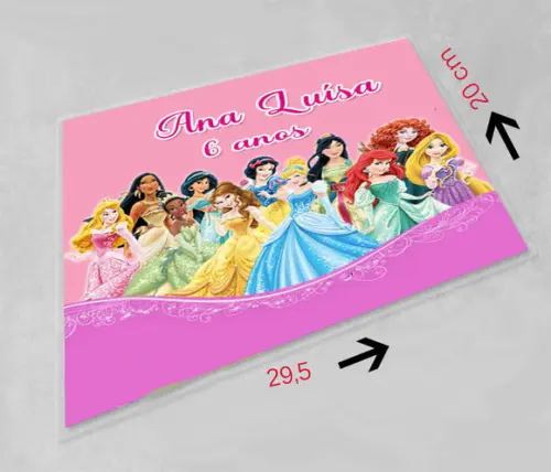 Jogo Americano Personalizado das Princesas