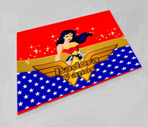 Jogo Americano Personalizado e Lavável Mulher Maravilha
