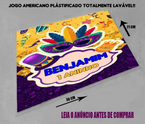 Jogo Americano Souplast Bailinho de Carnaval