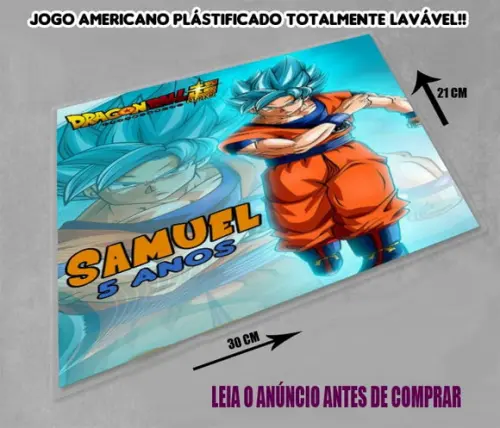 Jogo Americano Souplast do Dragonball