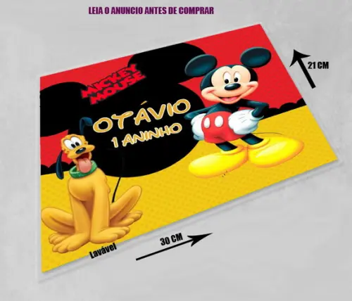 Jogo Americano Souplast do Mickey