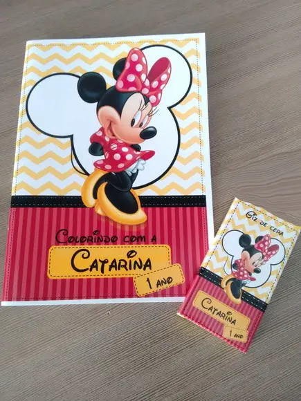 Kir Colorir Revistinha de Colorir com Giz de Cera da Minnie