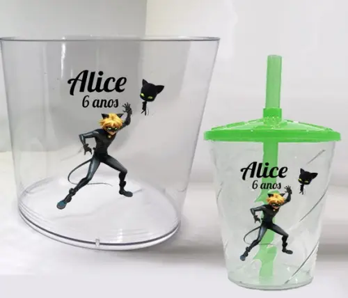 Kit Balde de Pipoca e Copo Twister Cat