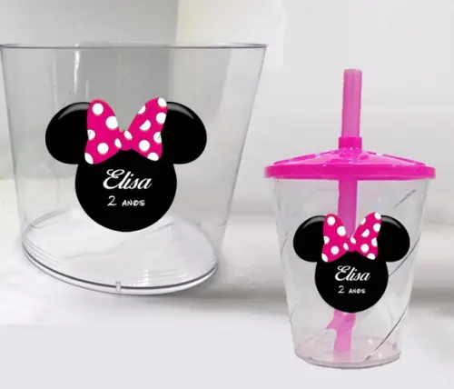 Kit Balde de Pipoca e Copo Twister da Minnie