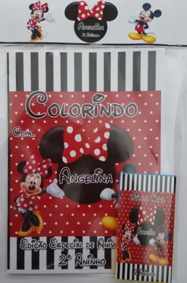 Kit Colorir da Minnie Revista+giz de Cera