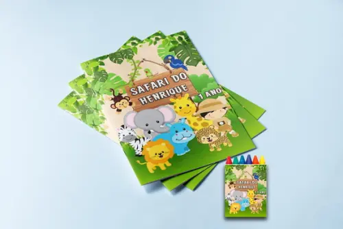 Kit Colorir Safari Baby