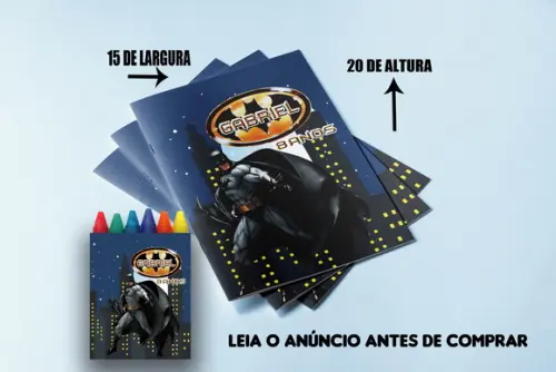 Kit Festa Revista de Colorir Personalizada do Batman