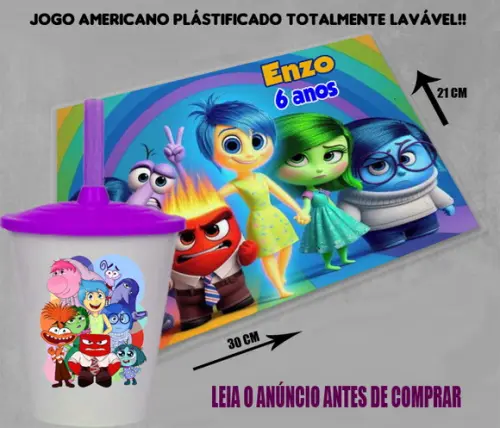 Kit Jogo Americano e Copo Twister Divertidamente