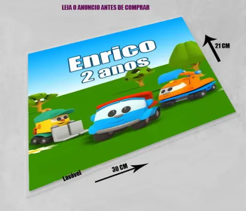 Kit Jogo Americano e Copo Twister do Léo o Caminhão