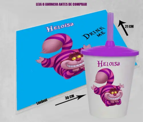 Kit Jogo Americano e Souplast do Gato Cheshire