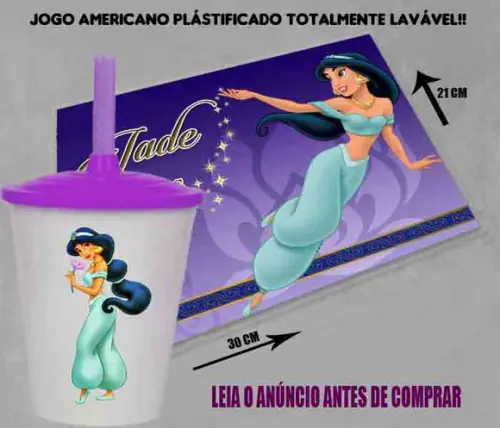 Kit Jogo Americano Souplast + Copo Twister da Jasmine