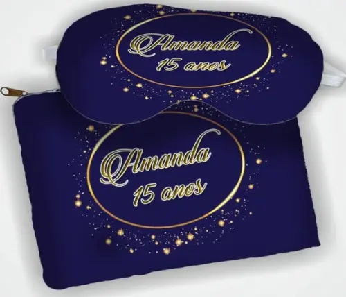 Kit Lembrancinhas 15 Anos Necessaire +mascara de Dormir