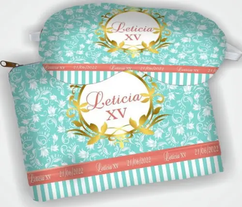 Kit Lembrancinha Necessaire+mascara Personalizada de 15 Anos