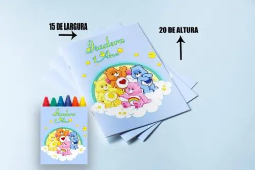 Kit Lembrancinhas de Colorir dos Ursinhos Carinhosos