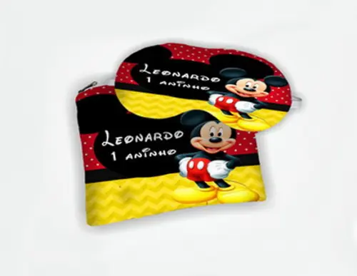 Kit Lembrancinhas do Mickey Necessaire+mascara de Dormir