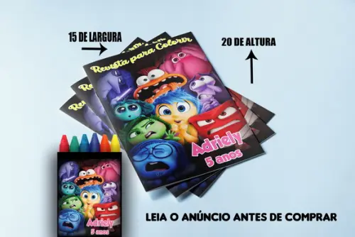 Kit Livrinho de Colorir e Giz de Cera Divertidamente 2