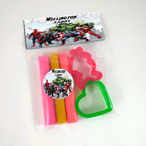 Kit Massinha Personalizada do Vingadores