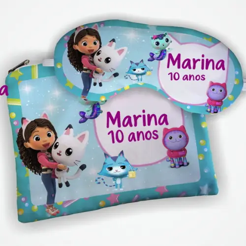 Kit Lembrancinhas Casa Magica da Gabby  Necessaire e Mascara de D