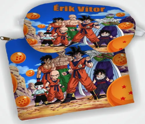 Kit Necessaire e Mascara de Dormir Lembrancinhas  Dragon Ball