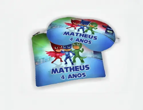 Kit Necessaire e Mascara de Dormir Lembrancinhas PJ Masks