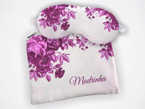 Kit Necessaire e Mascara Personalizada para Casamento