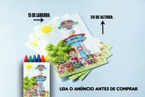 Kit Revista de Colorir com Giz da Patrulha Canina Candy