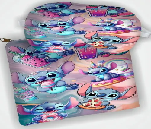 Kit para Lembrancinhas Stitch Necessaire+mascara de Dormir