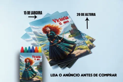 Kit Revista de Colorir com Giz de Cera da Valente