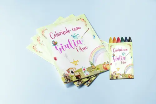 Kit Revista Estojo e Giz Personalizado da Alice