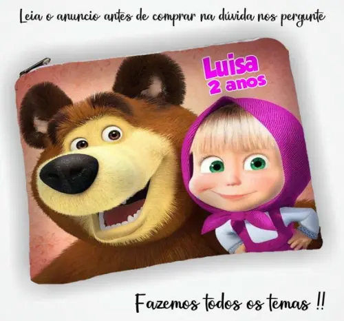 Lembrancinhas da Marsha e o Urso Necessaire Personalizada