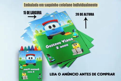 Lembrancinhas de Colorir Léo o Caminhão
