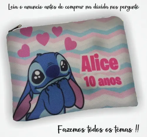 Lembrancinhas do Stitch Necessaire Personalizada