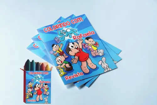 Livrinnho de Colorir com Giz de Cera Turma da Mônica
