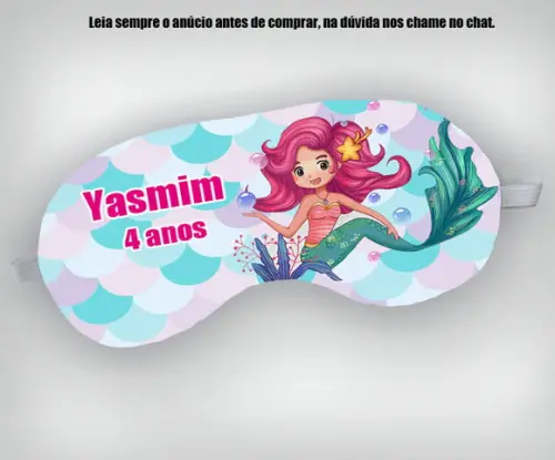 Mascara de Dormir da Sereia Fundo do Mar